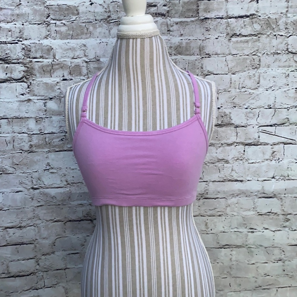 Purple crop top bra